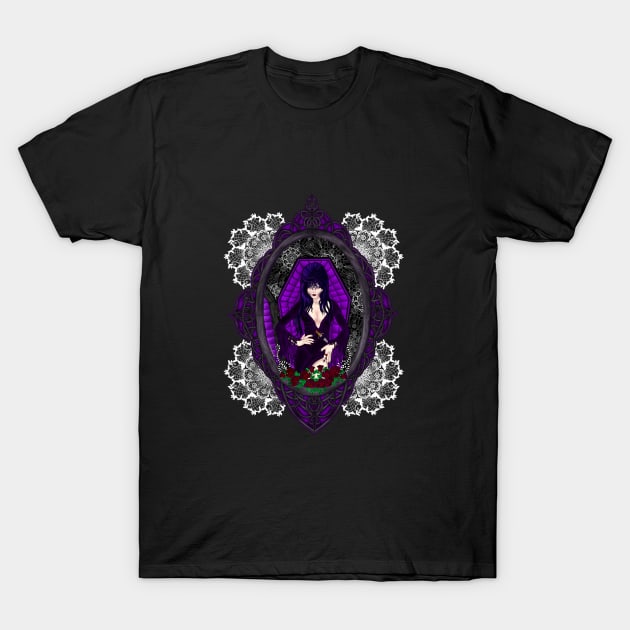 Elvira Mistress of the dark T-Shirt by Tori Jo